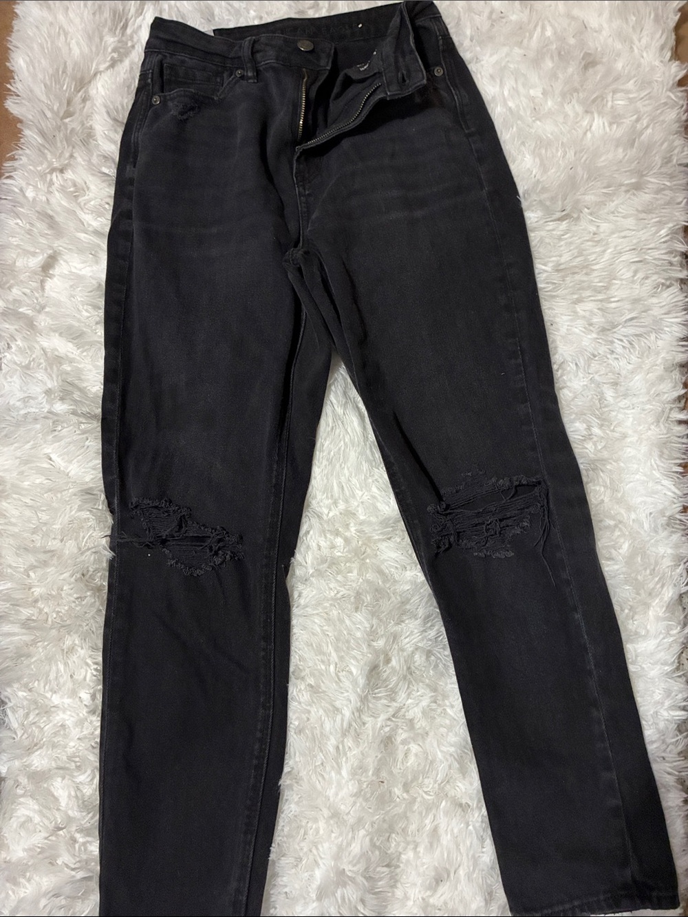 American eagle Black Distressed Women’s Jeans 0 short